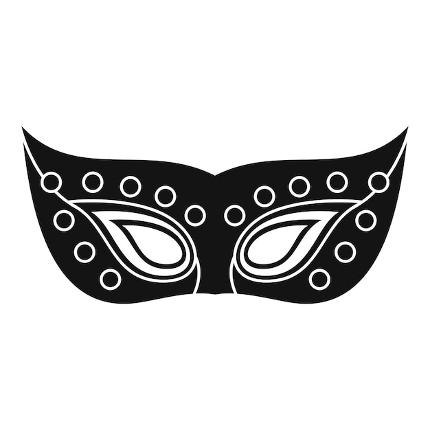 Icono de carnaval de máscara de Venecia Ilustración simple del icono de vector de carnaval de máscara de Venecia para diseño web aislado sobre fondo blanco