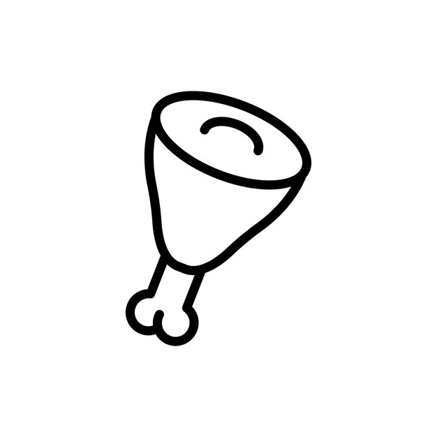 Icono de carne aislado sobre un fondo blanco