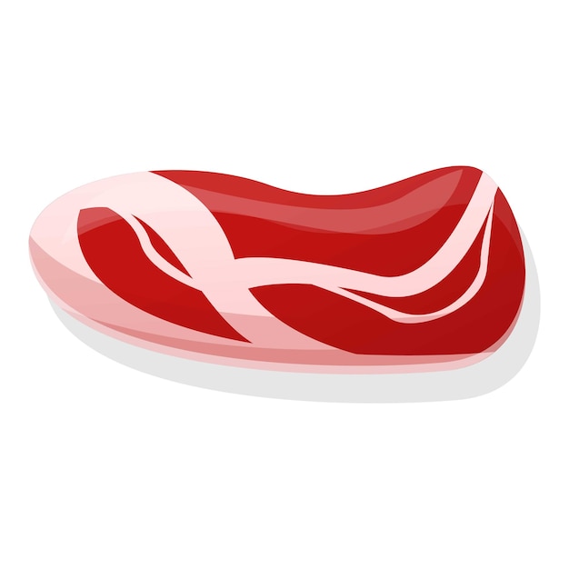 Icono de carne cruda Icono vectorial de carne crua para el diseño web aislado sobre fondo blanco