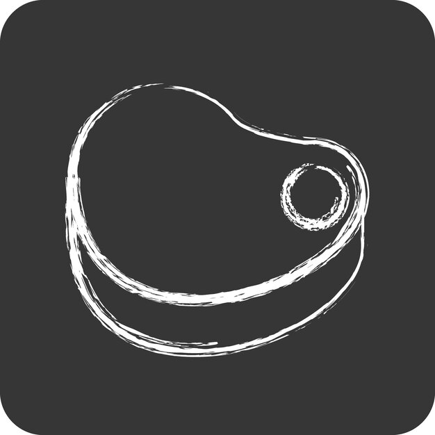 Icono Carne relacionada con el símbolo de Eid Al Adha Tiza Estilo diseño simple editable ilustración simple