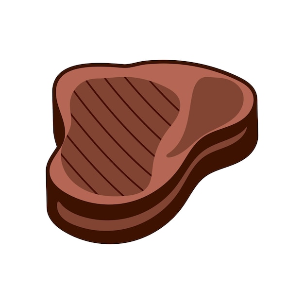 Icono de carne de res Símbolo de barbacoa Carne a la parrilla Signo de carne cruda Pictograma de carne de Ribeye Ilustración de carne de ribeye