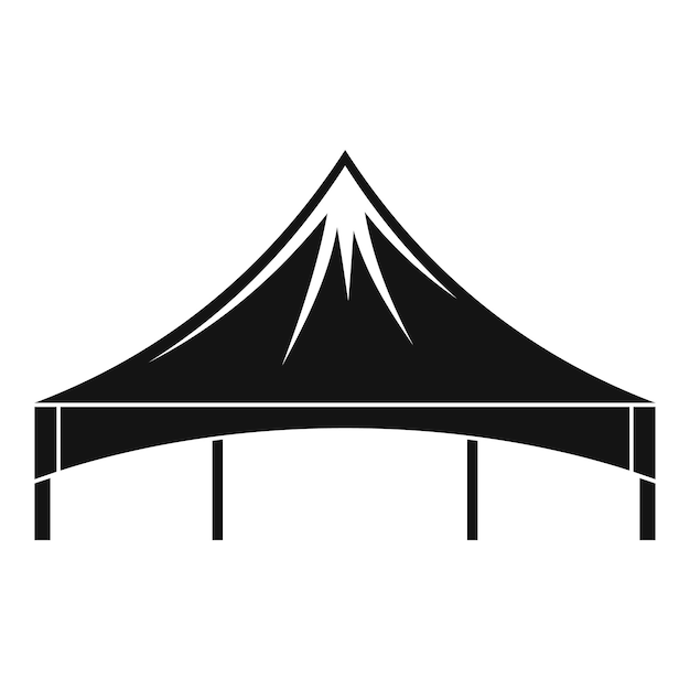Icono de carpa de festival Ilustración simple del icono vectorial de carpa del festival para el diseño web aislado en fondo blanco