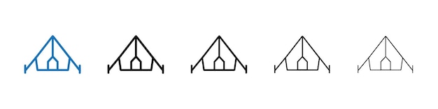icono de carpa logotipo vectorial de contorno para la aplicación web
