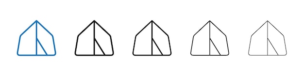icono de carpa logotipo vectorial de contorno para la aplicación web