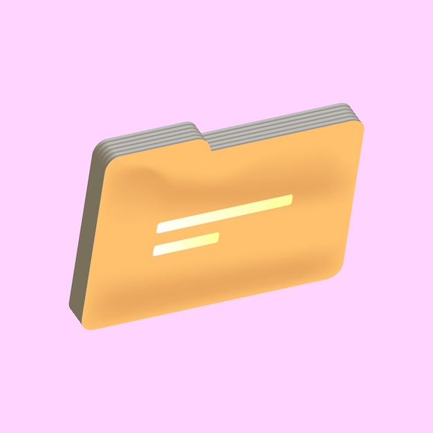 Vector icono de carpeta 3d