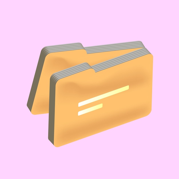 Vector icono de carpeta 3d