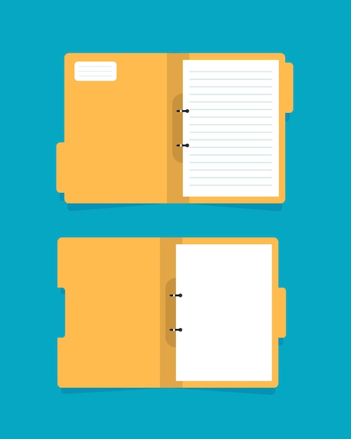 icono de carpeta abierta Carpeta con documentos ilustración de vector de icono de diseño plano