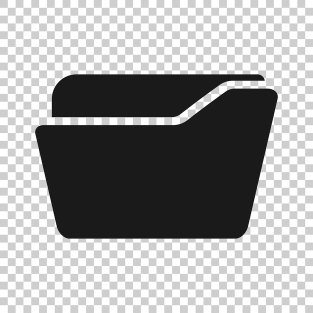 Icono de carpeta de archivo en estilo transparente Ilustración vectorial de archivo de documentos en un fondo aislado Concepto de negocio de almacenamiento