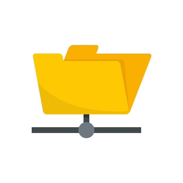 Icono de carpeta de archivos de almacenamiento Ilustración plana del icono de vector de carpeta de archivos de almacenamiento aislado sobre fondo blanco