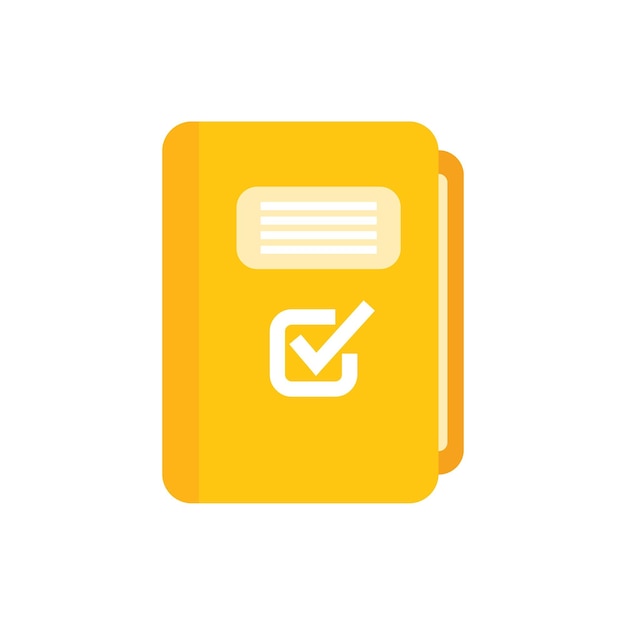 Icono de carpeta de archivos aprobado vector plano Confianza en el trabajo Conexión certificada