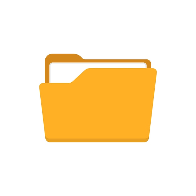 Icono de carpeta de archivos en estilo plano Ilustración de vector de archivo de documentos sobre fondo blanco aislado Concepto de negocio de almacenamiento