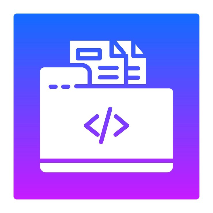 Vector ícono de la carpeta de codificación