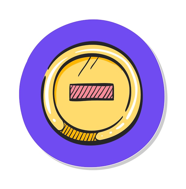 Icono de carpeta dibujado a mano en la ilustración de vector de estilo de etiqueta