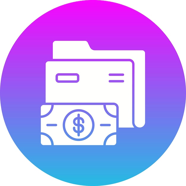 Ícono de la carpeta de dinero