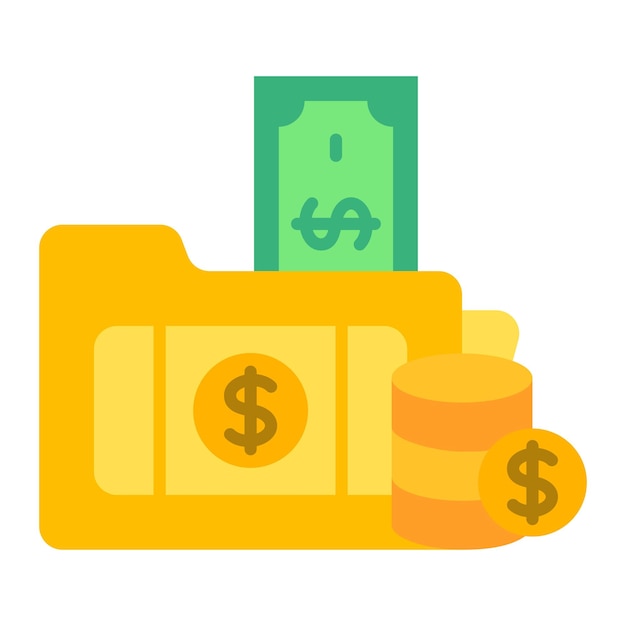 Ícono de la carpeta de dinero