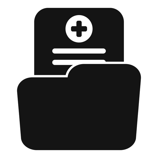 El icono de la carpeta de historial médico que representa los datos del paciente