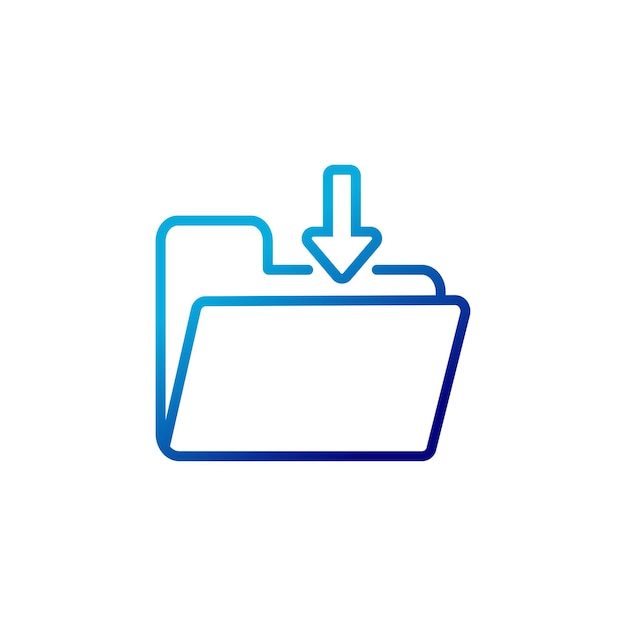 Ícono de carpeta Ilustración vectorial de archivos Concepto de negocio de datos