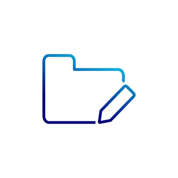 Ícono de carpeta Ilustración vectorial de archivos Concepto de negocio de datos