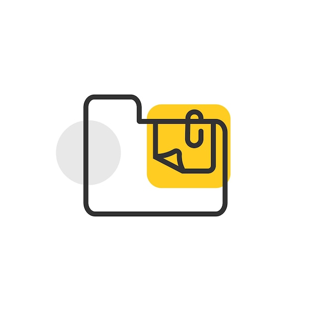 Ícono de carpeta Ilustración vectorial de archivos Concepto de negocio de datos