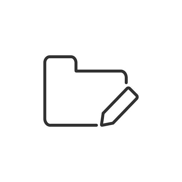 Ícono de carpeta Ilustración vectorial de archivos Concepto de negocio de datos