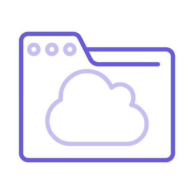 Icono de la carpeta de la nube