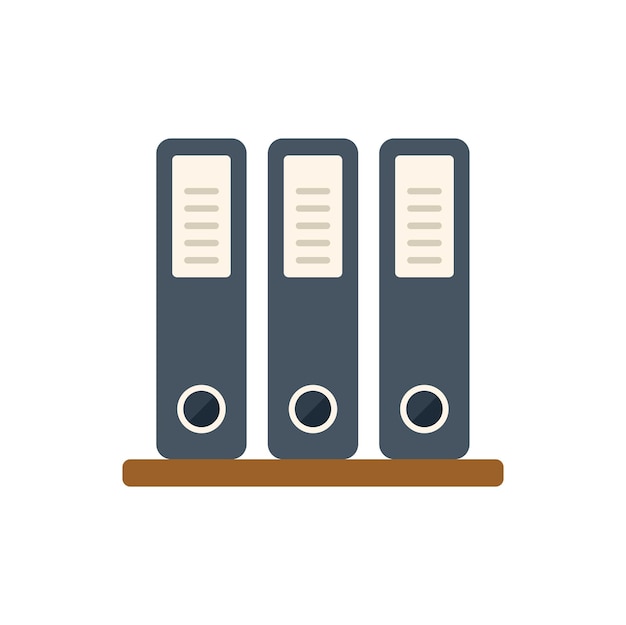 Icono de carpeta de oficina vector plano Sistema de plataforma Acceso humano aislado