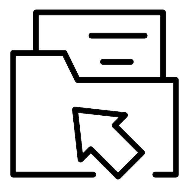 Icono de carpeta personal Api Esquema del icono de vector de carpeta personal Api para diseño web aislado sobre fondo blanco