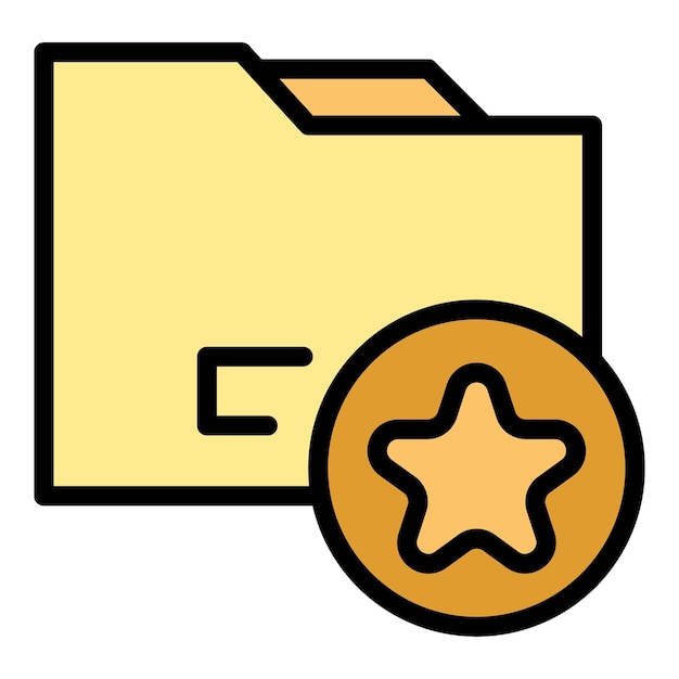 Icono de carpeta de referencia vector de contorno Calidad del tiempo Comparar color de mejora plano