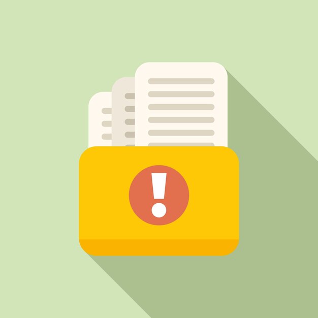 Icono de carpeta Rush vector plano Trabajo empresarial Servicio informático