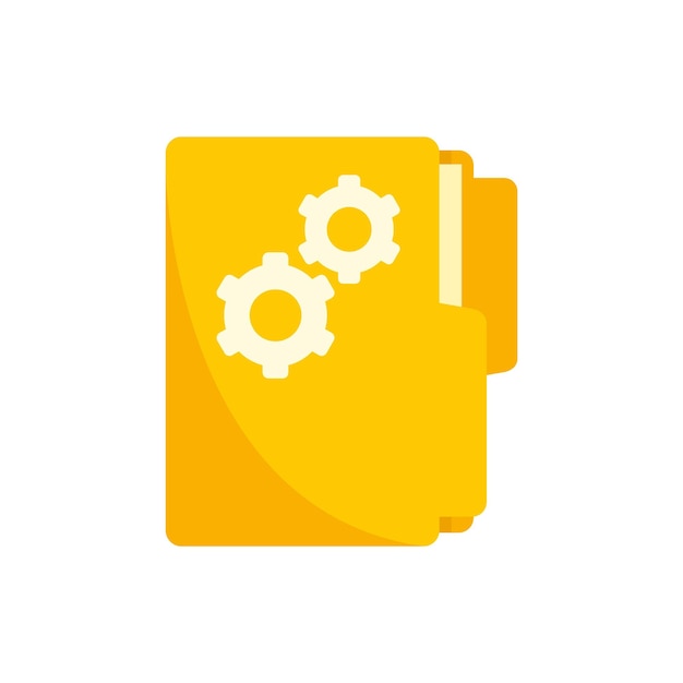 Icono de carpeta de software Ilustración plana del icono de vector de carpeta de software aislado sobre fondo blanco