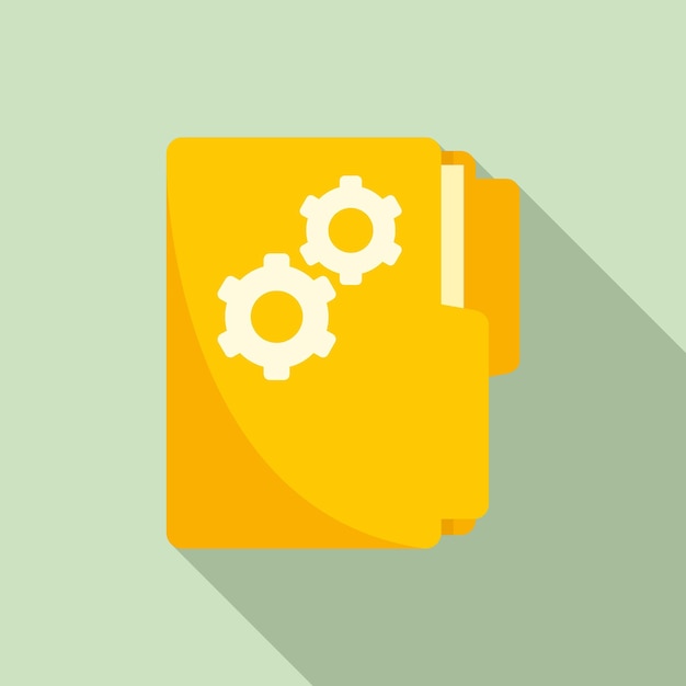 Icono de carpeta de software Ilustración plana del icono de vector de carpeta de software para diseño web