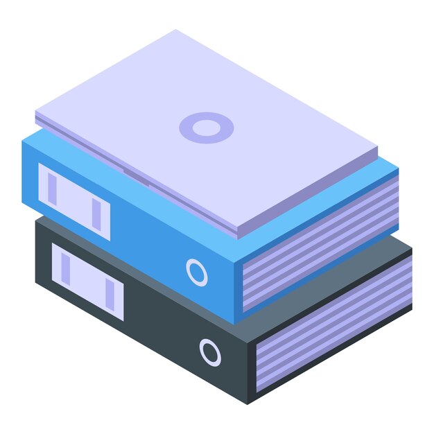 Icono de carpetas de programación de tareas Isométrico de icono de vector de carpetas de programación de tareas para diseño web aislado sobre fondo blanco