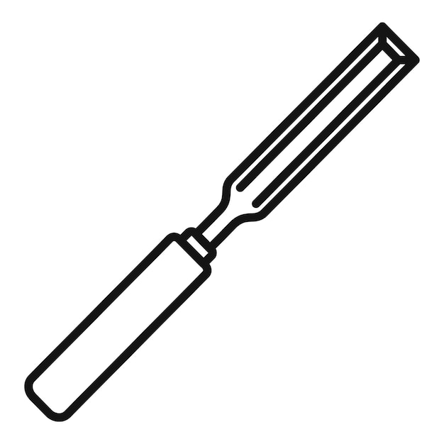 Icono de carpintería de cincel Icono de vector de carpintería de cincel de contorno para diseño web aislado sobre fondo blanco
