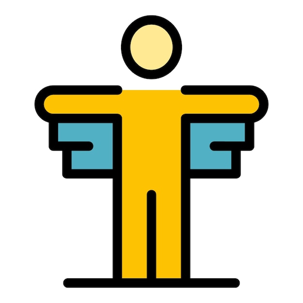 Icono de carrera profesional Contorno carrera profesional vector icono color plano aislado