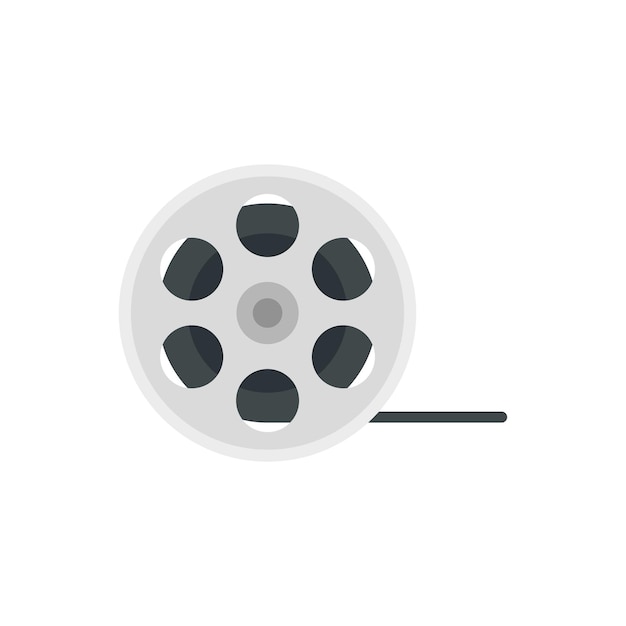 Icono de carrete de película Ilustración plana del icono de vector de carrete de película aislado sobre fondo blanco
