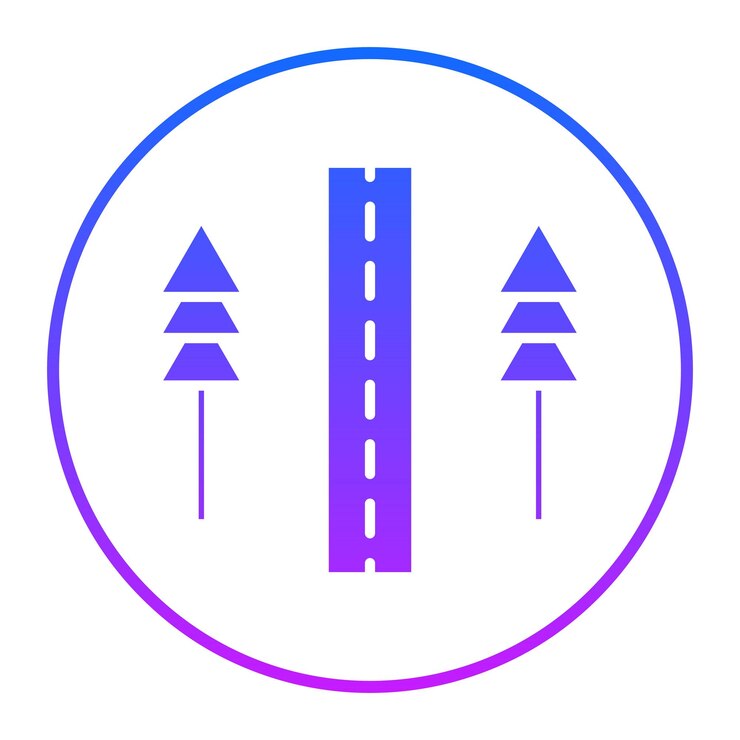 Vector icono de la carretera sin sellar