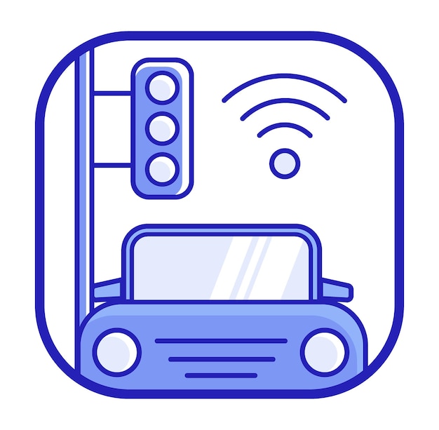 Vector icono de carreteras inteligentes