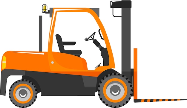 Icono de carretilla elevadora de ruedas en ilustración vectorial de estilo plano