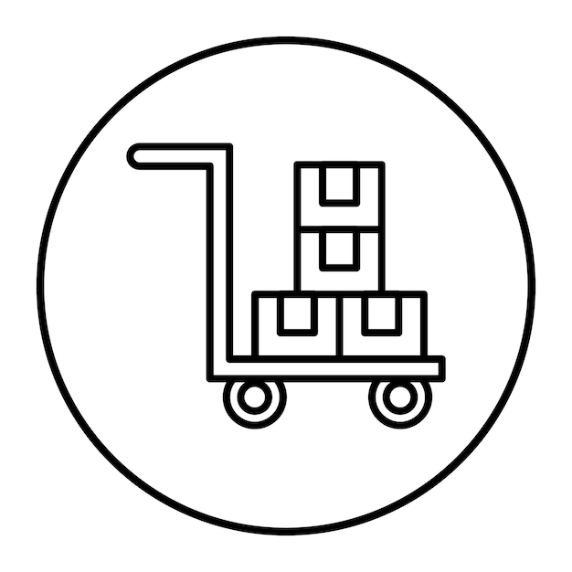 Icono del carrito del almacén