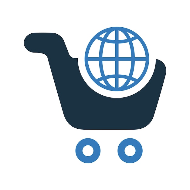 Icono del carrito de compras de comercio electrónico