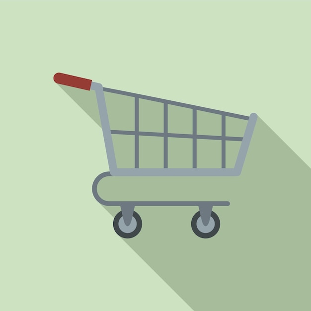 Icono de carrito de compras Ilustración plana del icono de vector de carrito de compras para diseño web