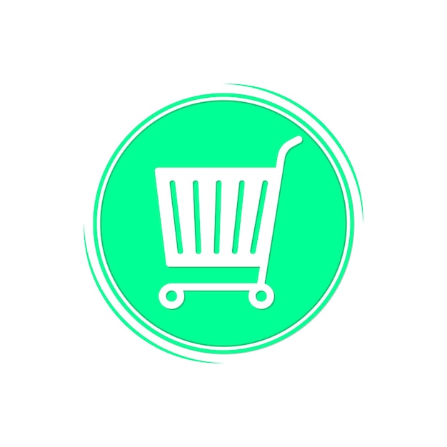 Icono de carrito de compras plantilla de diseño gráfico plano carro símbolo tienda signo vector ilustración