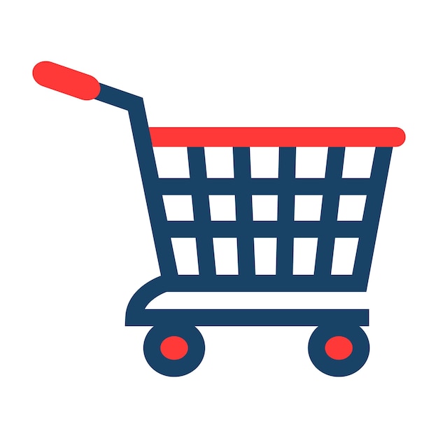 Icono del carrito de compras Vector del carrito De compras negro aislado en fondo blanco Carrito de compras