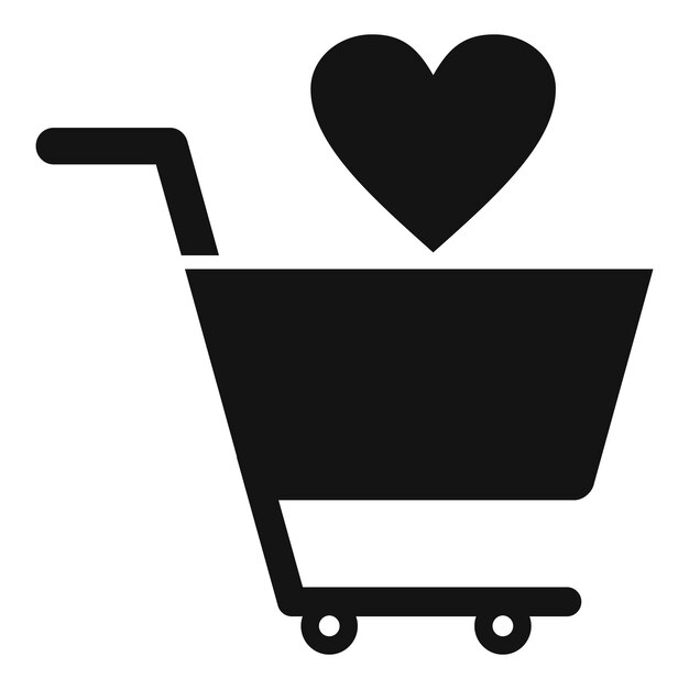 Icono del carrito de compras vector simple Selección clave deseo