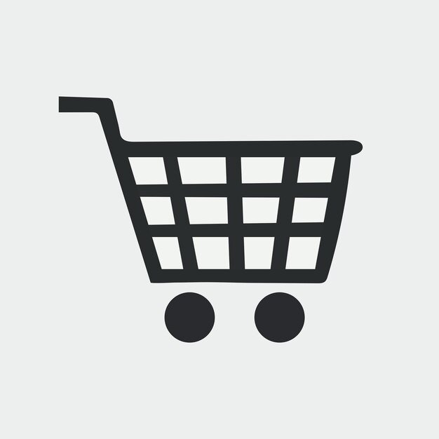 Icono de carrito de compras vectorial y arte de línea para aplicaciones y diseño de sitios web