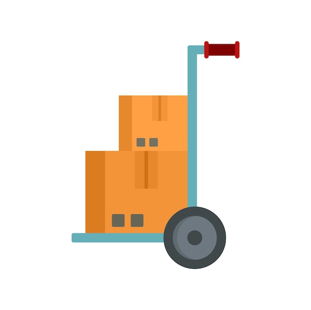 Icono de carro de almacén Ilustración plana del icono de vector de carro de almacén para diseño web