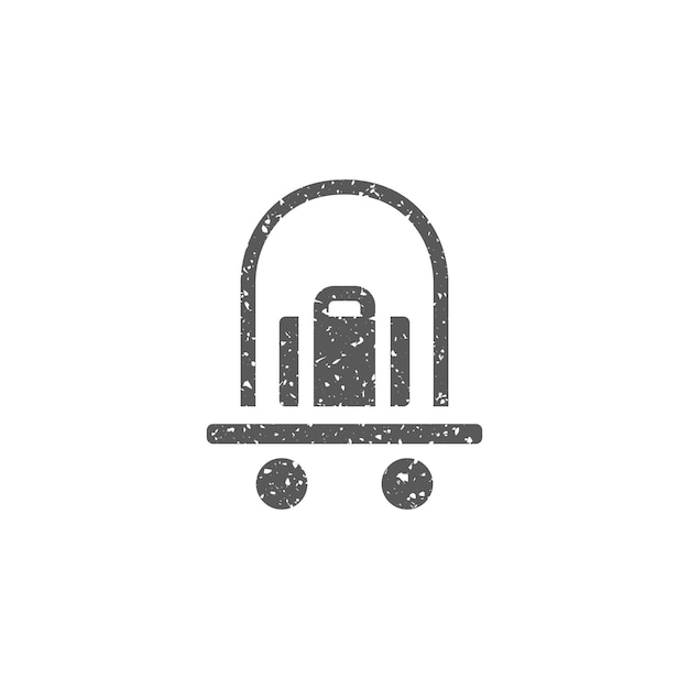Icono de carro logístico en la ilustración de vector de textura grunge