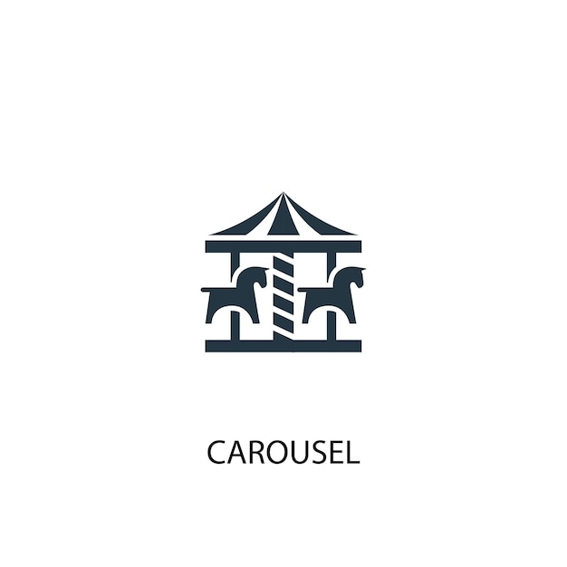 Icono de carrusel. Ilustración de elemento simple. Diseño de símbolo de concepto de carrusel. Se puede utilizar para web y móvil.