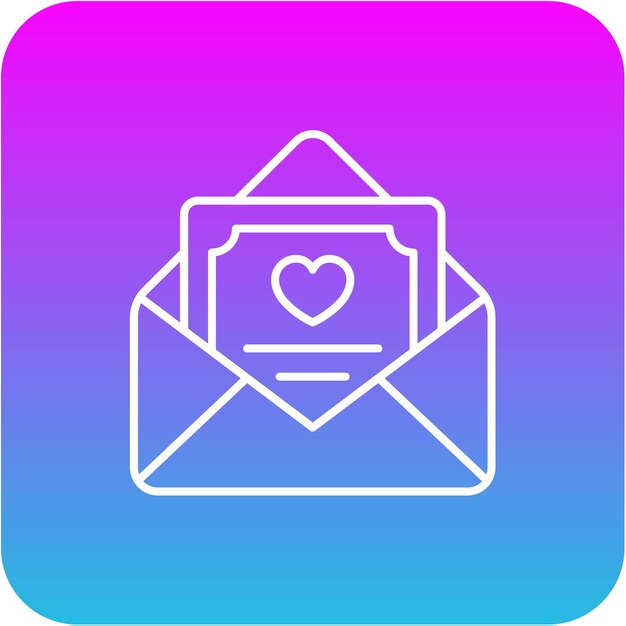 El icono de la carta de amor