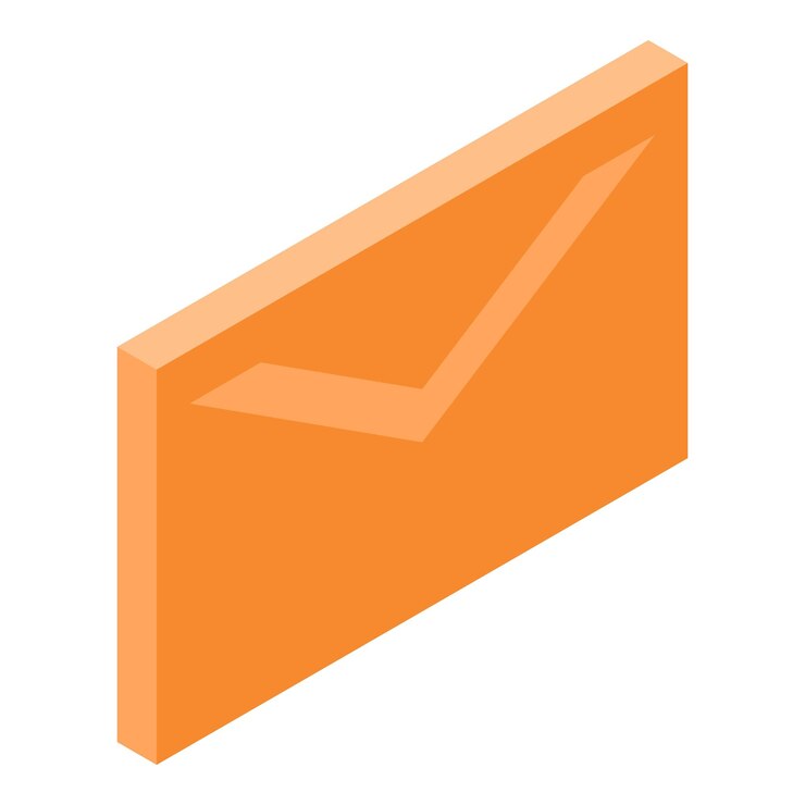 Vector icono de carta de correo isométrica del icono de vector de carta de correo para diseño web aislado sobre fondo blanco